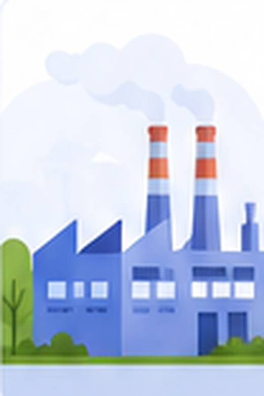 A manufacturing plant illustration